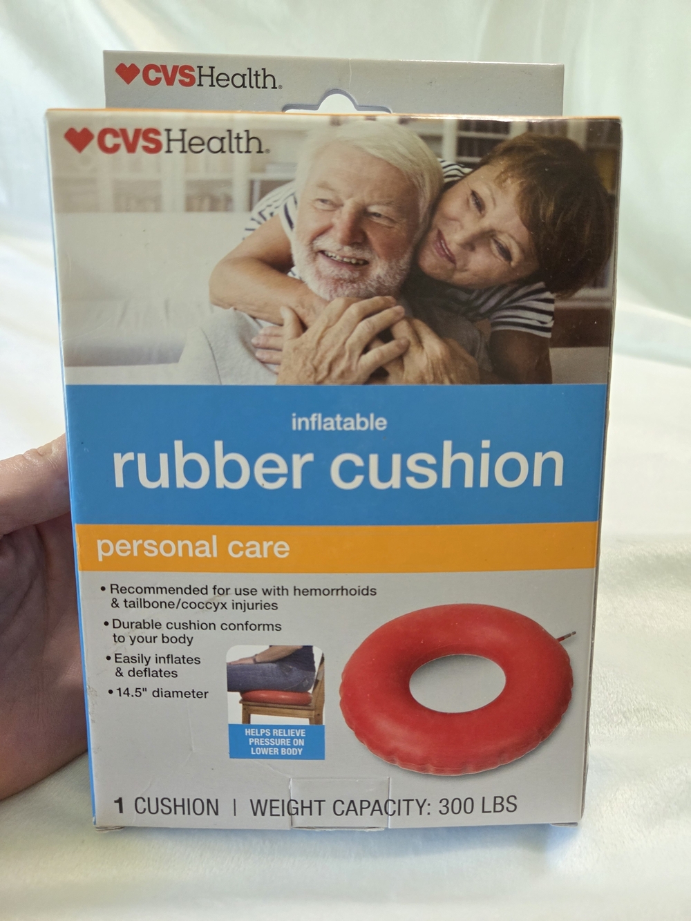 NWT CVS Health Inflatable Rubber Cushion - Red